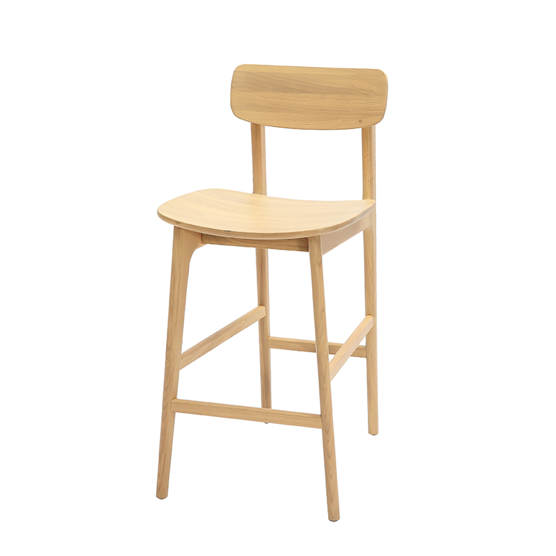 Arc Seat Dip houten barkruk met rugleuning