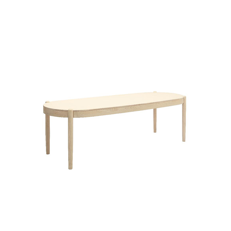 Ovale familie houten eettafel
